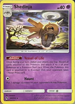 Shedinja Rare - 95/214 - Lost Thunder Pokemon 2018 - Image 1