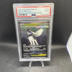 2025 Pokemon Mega Evolution Base #180 SIR Full Art Mega Absol ex PSA 9 Mint - Image 1