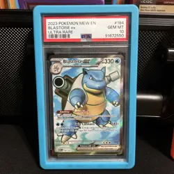 POKEMON TCG | BLASTOISE EX 184/165 MEW EN-151 ULTRA RARE | PSA 10 - Image 1