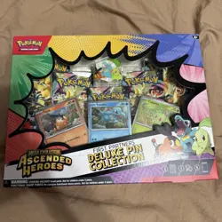 Pokemon TCG Mega Evolution Ascended Heroes Deluxe Pin Collection Chikorita - Image 1