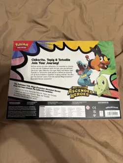 Pokemon TCG Mega Evolution Ascended Heroes Deluxe Pin Collection Chikorita - Image 2