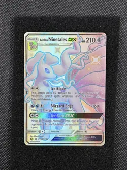 Alolan Ninetales GX 2019 Hidden Fates - Shiny Vault Full Art Shiny #SV53/SV94 - Image 1