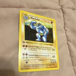 Pokemon TCG Machoke 34/102 Base Set 1st Regular Uncommon HP80 EN 1999 - Image 1