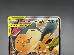 Pokemon TCG Eevee & Snorlax GX SM169 Tag Team Holo Black Star Promo NM - Image 2