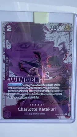 ONE PIECE ENGLISH CARD GAME CARTE WINNER HOLO Charlotte Katakuri OP08-062 EN NM - Image 1