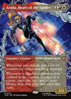 1x Arana, Heart of the Spider - Extended Art NM Eng MTG - Marvel's Spider-Man - Image 1