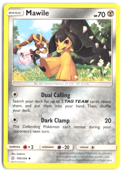 Mawile 140/236 Uncommon Cosmic Eclipse NM Pokemon TCG - Image 1