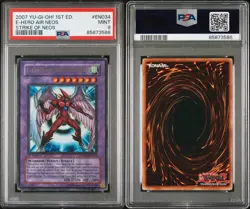 2007 Yu-Gi-Oh! Elemental Hero Air Neos STON-EN034 1st Edition Ultra Rare PSA 9 - Image 3