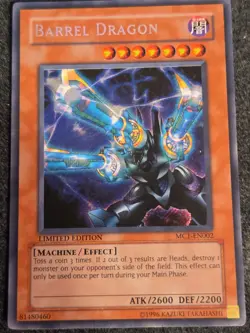Yu-Gi-Oh! Barrel Dragon MC1-EN002 Secret Rare Limited Edition MP - Image 1
