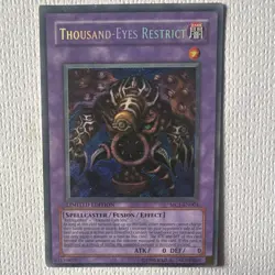 Yu-Gi-Oh! Thousand-Eyes Restrict Secret Rare Holo Limited Ed MC1-EN004 - Image 1