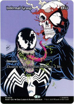 Infernal Grasp (Borderless) 0018 - Marvel's Spider-Man MTG NM/M Ships Now - Image 1