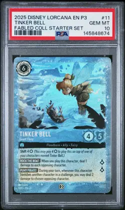 2025 Disney Lorcana Tinker Bell Great Fairy Fabled Collection Starter Set PSA 10 - Image 1