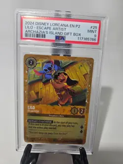 Disney Lorcana Lilo 25 Promo Archazia's Island PSA 9 Mint - Image 1