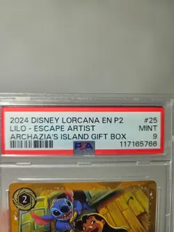 Disney Lorcana Lilo 25 Promo Archazia's Island PSA 9 Mint - Image 2