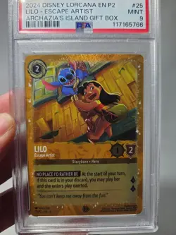 Disney Lorcana Lilo 25 Promo Archazia's Island PSA 9 Mint - Image 3