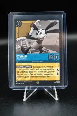 Disney Lorcana Oswald - The Lucky Rabbit 142/204 Legendary Foil Azurite Sea - Image 1