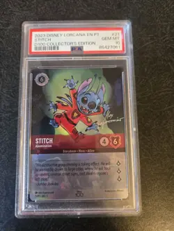 Disney Lorcana D100 Collectors Edition Promo Stitch - Abomination #21 PSA 10 - Image 1