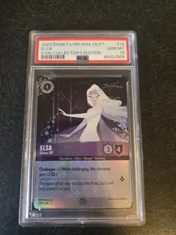 Disney Lorcana D100 Collectors Edition Promo Elsa - Gloves Off #19 PSA 10 - Image 1