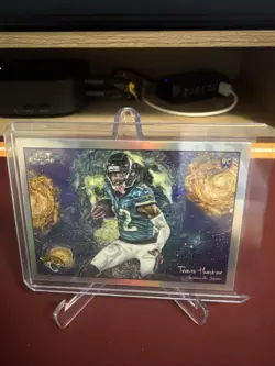 2025 Topps Chrome Cosmic Travis Hunter Stars In The Night Rookie RC SP Jaguars - Image 1