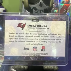2025 Topps Cosmic Chrome Emeka Egbuka Stars In The Night Rookie RC - Image 2