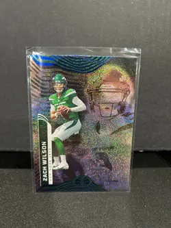 2022 Panini Illusions #76 Zach Wilson Stardust Dots Holo Parallel Exclusive Jets - Image 1