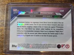 2024 Topps Now MLS Lionel Messi Stephen Curry Night Night #128 Miami USA - Image 2
