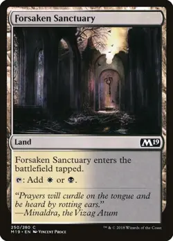 Magic the Gathering MTG Forsaken Sanctuary Core Set 2019 M19 250/280 Land C NM/M - Image 1