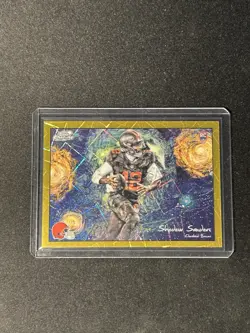 2025 Topps Chrome Cosmic Shedeur Sanders Stars Of The Night SP Gold /50 RC - Image 1