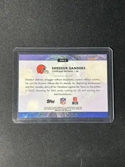 2025 Topps Chrome Cosmic Shedeur Sanders Stars Of The Night SP Gold /50 RC - Image 2