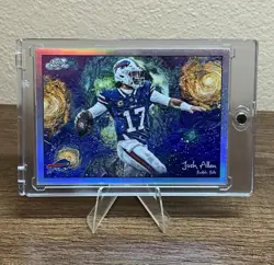 2025 Topps Chrome Josh Allen Stars In The Night Buffalo Bills Football Card - Image 1