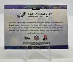 Saquon Barkley - 2025 Topps Cosmic Chrome Stars In The Night SP #STN-16 - Eagles - Image 2