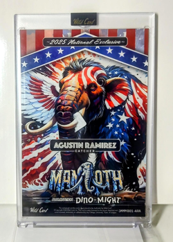 2025 Wild Card National Exclusive Mammoth Agustin Ramirez Cracked Ice Auto 1/1 - Image 3