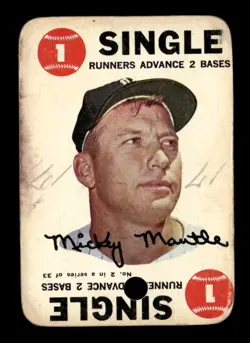 1968 Topps Game #2 Mickey Mantle (HOF) PR Baseball Card - Image 1