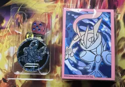 Pokemon Chaos Rising ETB Exclusive Greninja Card Sleeves, Coin & Dice. - Image 1