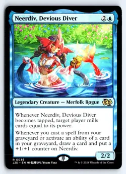 Neerdiv, Devious Diver (Anime) 36 Foundations Jumpstart Magic: The Gathering NM - Image 1