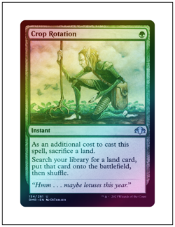 1x Crop Rotation, Foil, Dominaria Remastered, Magic MTG NM - Image 1