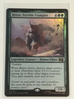 Rhino, Terrible Trampler 730 FOIL Mtg Super Heroes - Image 1