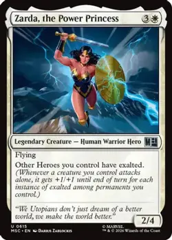 Zarda, the Power Princess 615 Commander: Marvel Super Heroes MTG NM - Image 1
