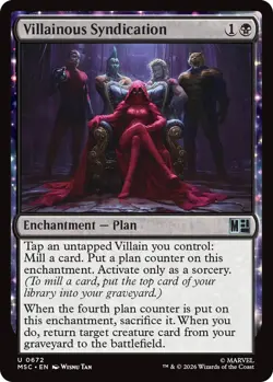 x4 Villainous Syndication U MTG Commander: Marvel Super Heroes M/NM, English - Image 1