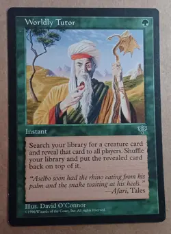 Worldly Tutor Mirage uncommon MTG Moderately Played - Image 1