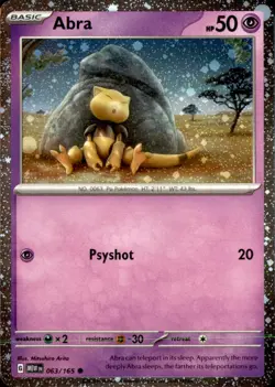 Abra 063/165 Holo Cosmo Holo P Pokemon Miscellaneous Cards & Products - Image 1