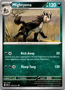 Mightyena 129/217 Uncommon Ascended Heroes Pokemon Near Mint - Image 1