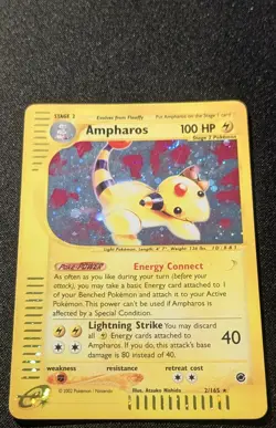 Pokemon EXPEDITION - #2/165 Ampharos - Holo - ENG - Lightly Played+ - Image 4