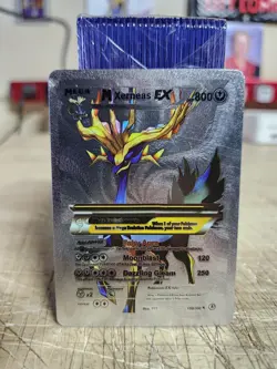 Mega M Xerneas EX 159/300 Pokemon Fan Made Silver Foil - Image 1