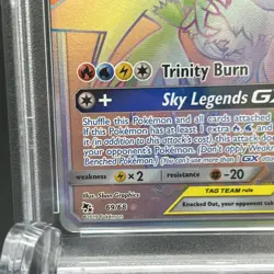 Pokemon PSA 10 Moltres & Zapdos & Articuno GX 69/68 Hidden Fates Secret Rare - Image 2