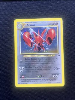 Pokemon TCG Scizor Neo Discovery 10/75 Holo Unlimited Rare Card - Image 1