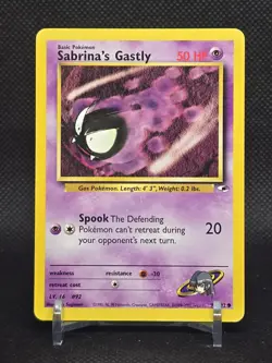 Sabrina's Gastly - Pokemon Gym Heroes #093/132 VINTAGE 2000 WOTC - Image 1