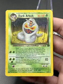 Pokemon TCG Team Rocket Dark Arbok Holo Rare 2/82 Unlimited Vintage WOTC Damaged - Image 1
