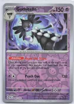 Gothitelle 092/193 Uncommon Paldea Evolved Pokemon TCG Reverse Holo NM - Image 1