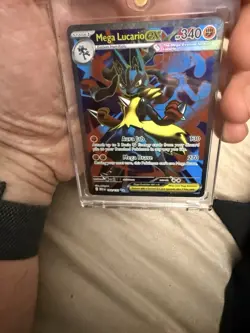 Pokemon TCG Mega Lucario EX 160/132 ME01 Mega Evolution Holo Ultra Rare 340HP - Image 1